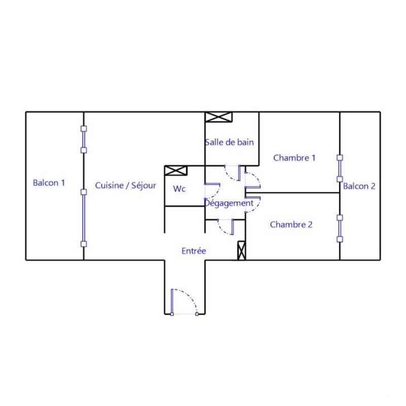 Appartement - 65 m² - 3 pièces
