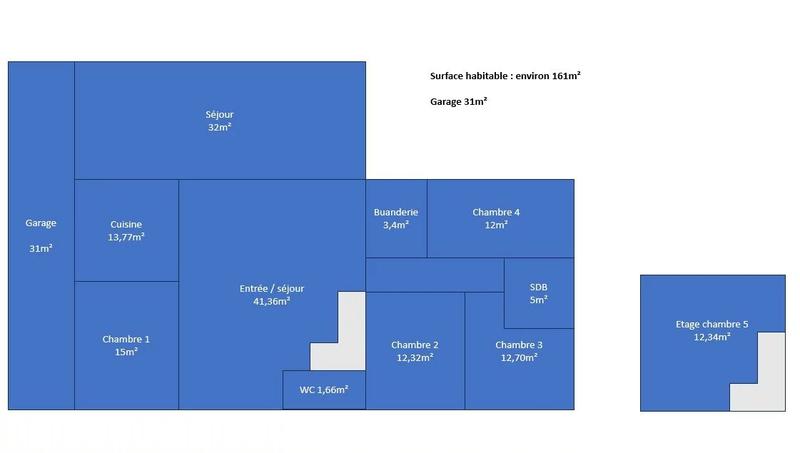 Maison - 160 m² - 5 pièces