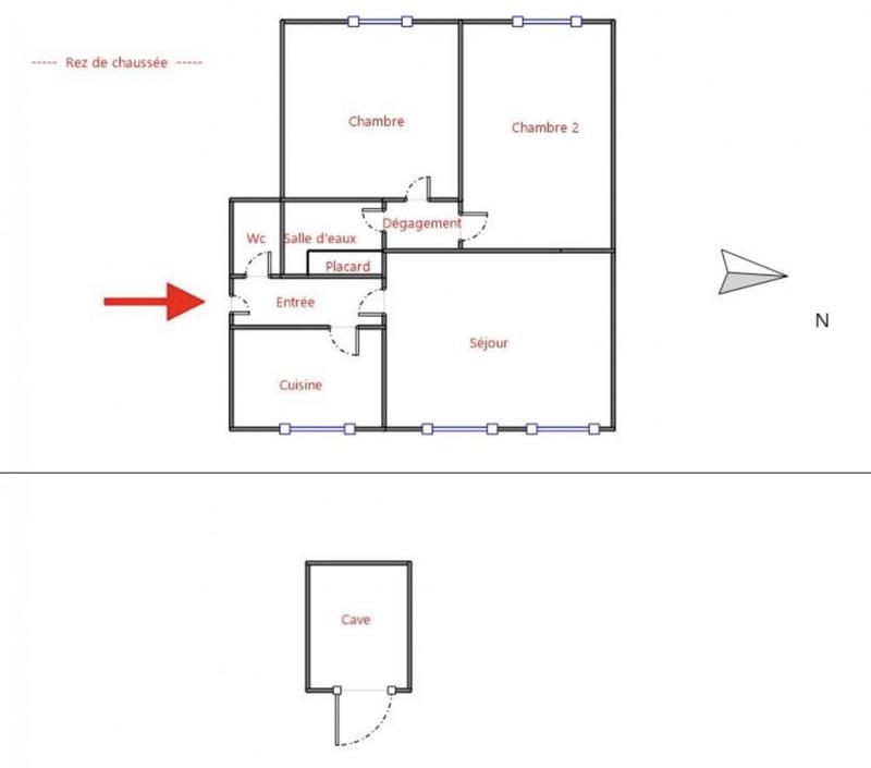 Appartement - 56 m² - 3 pièces