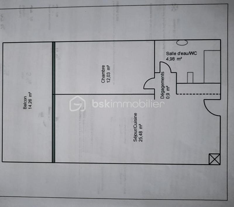 Appartement - 43 m² - 2 pièces