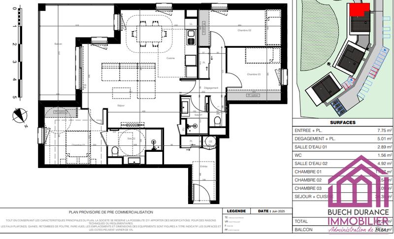 Appartement - 86 m² - 4 pièces