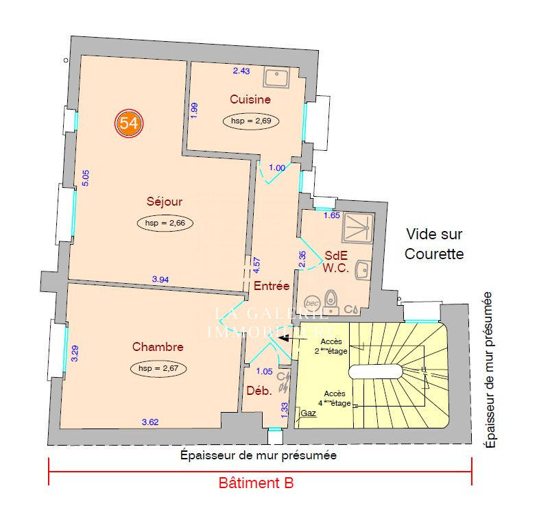 Appartement - 44 m² - 2 pièces