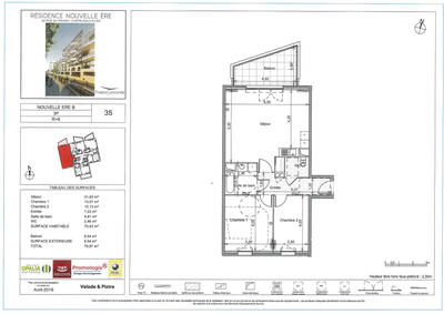 Appartement - 62 m² - 3 pièces