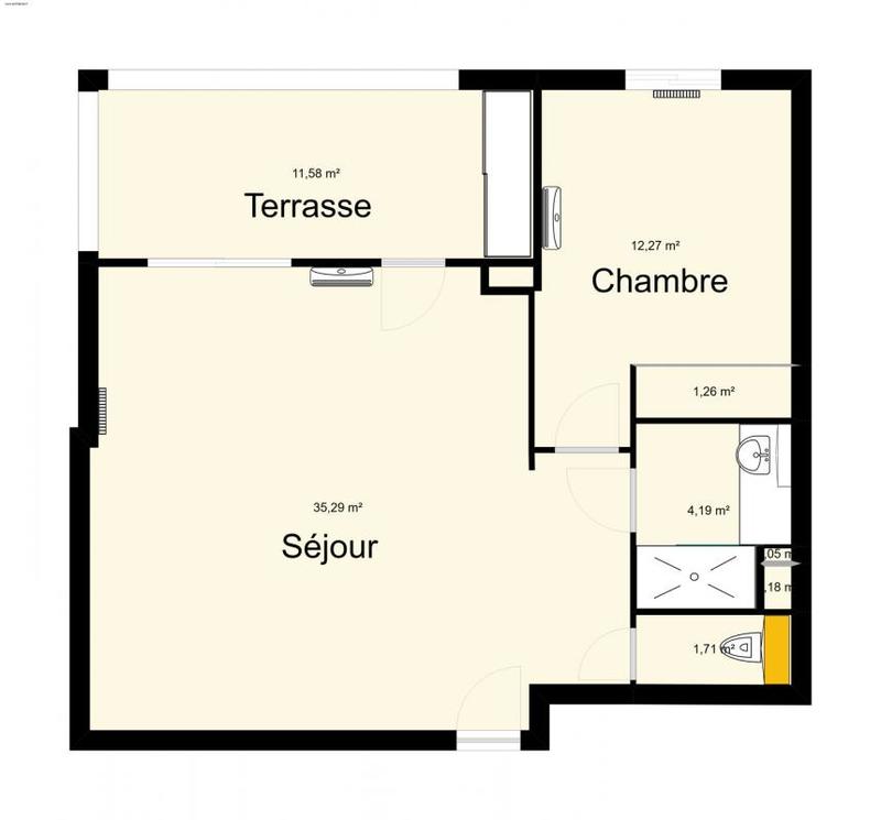 Appartement - 53 m² - 2 pièces