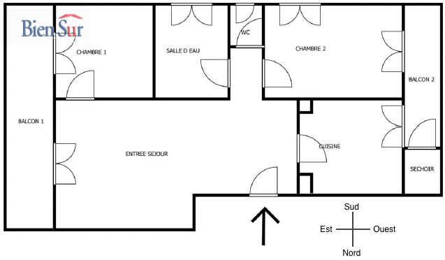 Appartement - 63 m² - 3 pièces