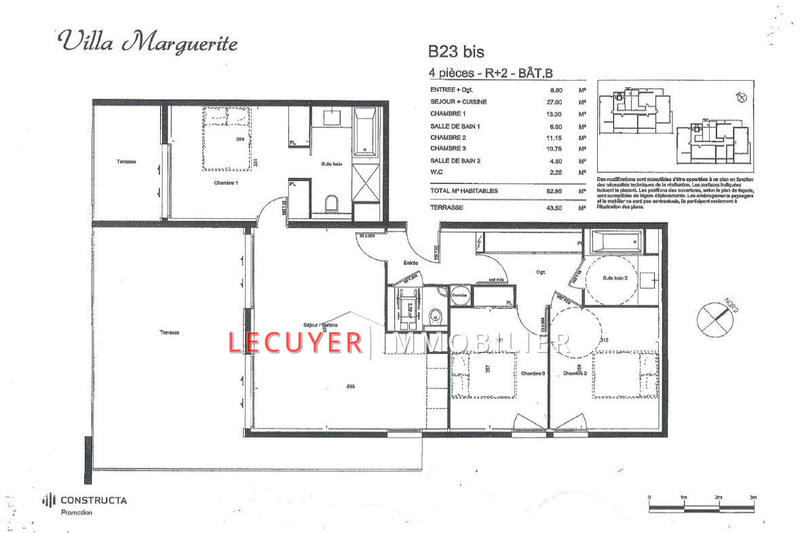 Appartement - 83 m² - 4 pièces