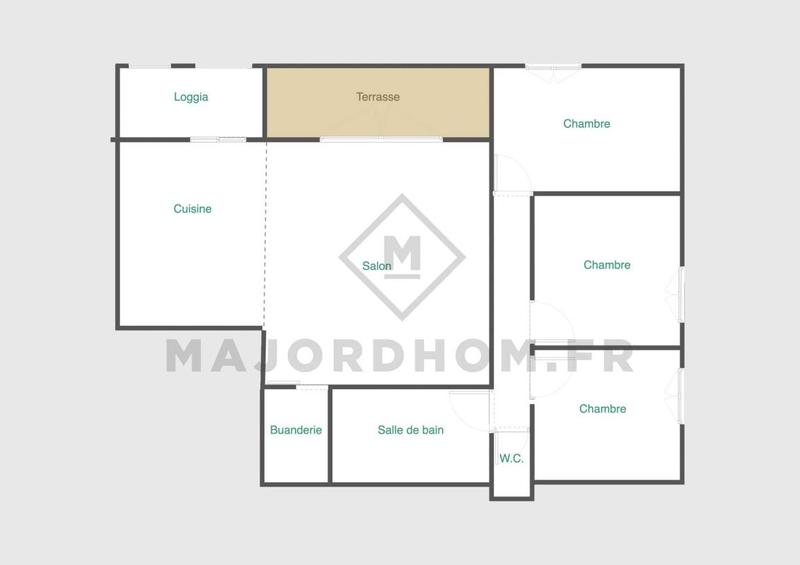 Appartement - 90 m² - 4 pièces