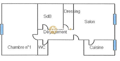 Appartement - 30 m² - 2 pièces