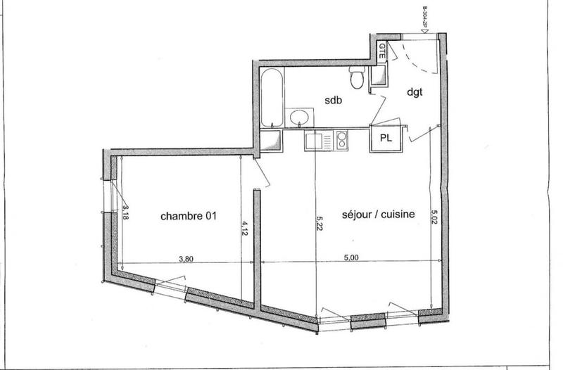 Appartement - 48 m² - 2 pièces