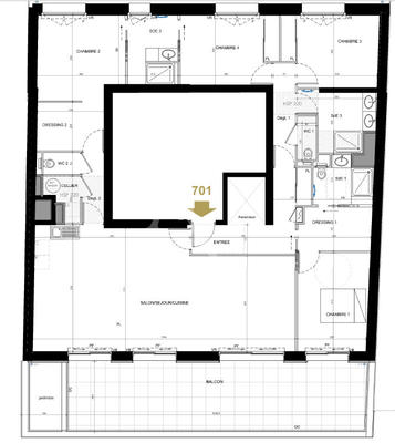 Appartement - 148 m² - 5 pièces