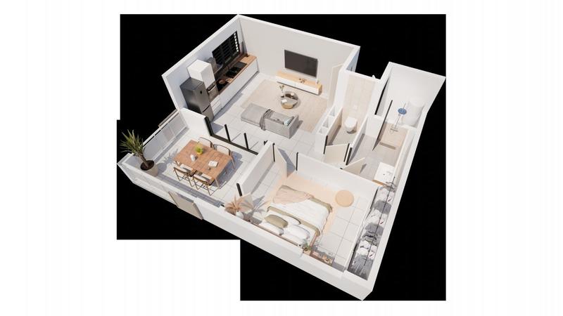 Appartement - 54 m² - 2 pièces