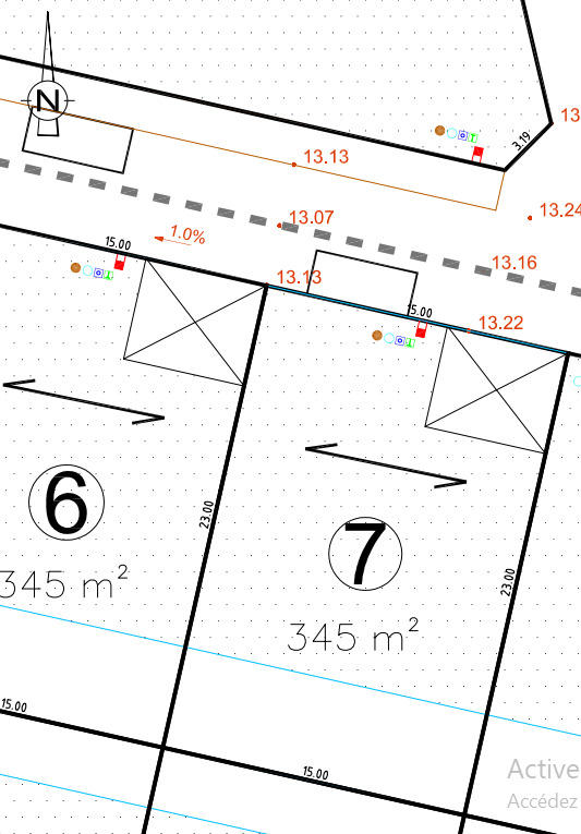 Terrain constructible - 345 m²