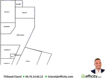 Bureau - 110 m² - 3 pièces