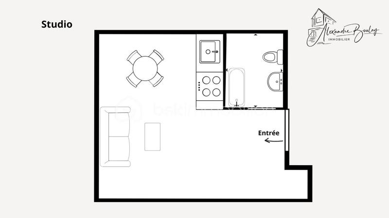 Studio - 21 m² - 1 pièce