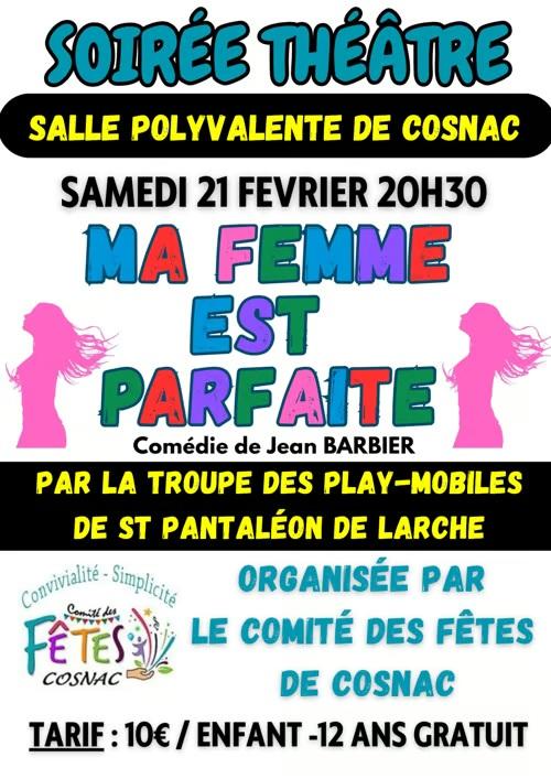 Soirée théâtre : ma femme est parfaite