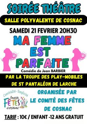 Soirée théâtre : ma femme est parfaite