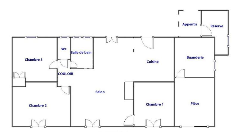 Maison - 100 m² - 6 pièces