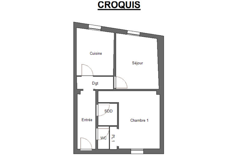 Appartement - 45 m² - 2 pièces