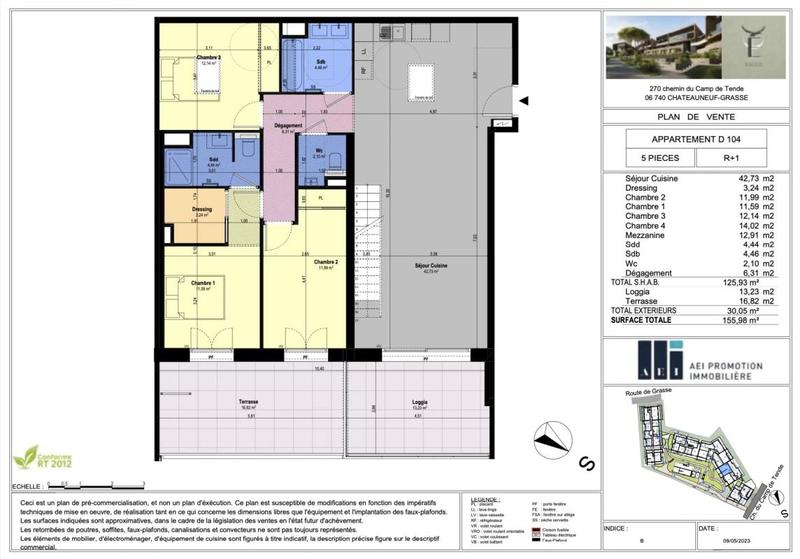 Appartement - 125 m² - 5 pièces