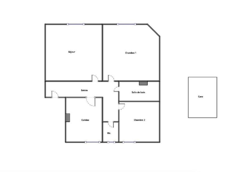 Appartement - 53 m² - 2 pièces