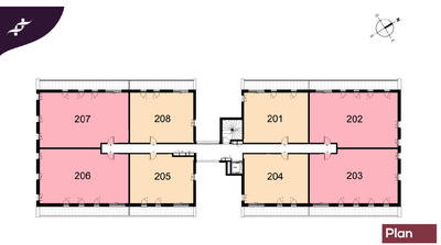 Appartement - 56 m² - 2 pièces