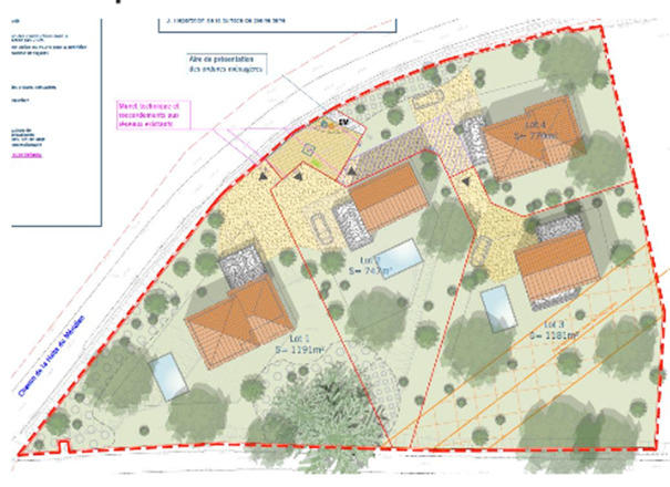 Terrain constructible - 1 191 m²