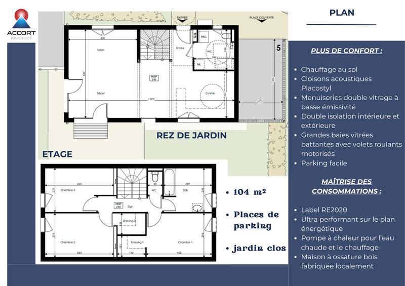 Maison - 104 m² - 4 pièces