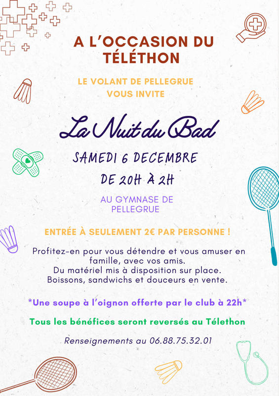 La Nuit du Bad par le Volant de Pellegrue dans le cadre du Téléthon
