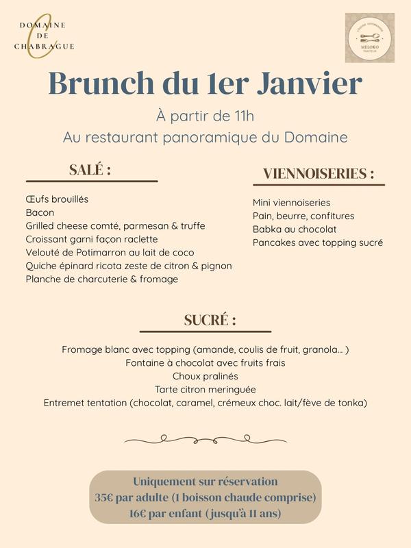 Brunch du jour de l'an au Domaine de chabrague