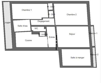 Appartement - 72 m² - 3 pièces