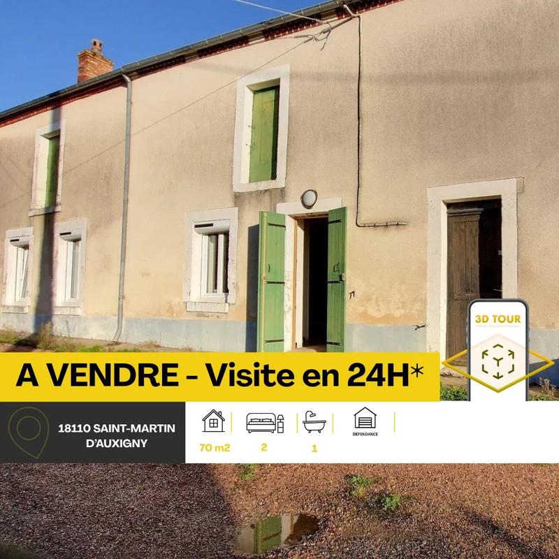 Maison de village - 70 m² - 3 pièces