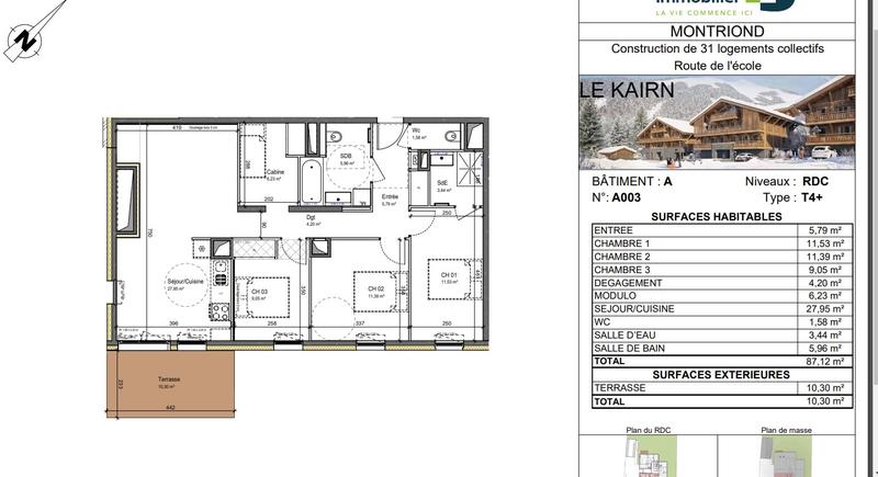 Appartement - 87 m² - 4 pièces