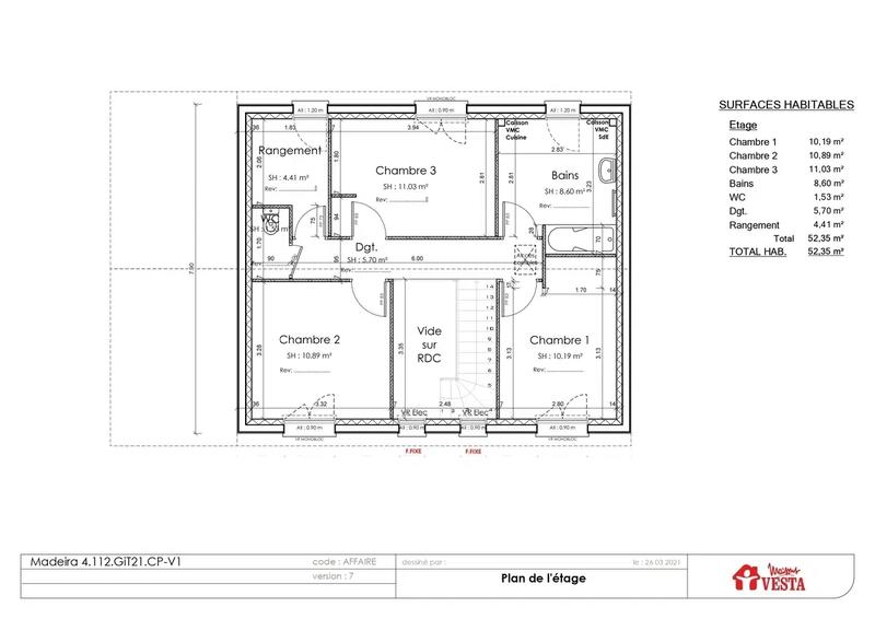 Maison - 86 m² - 4 pièces