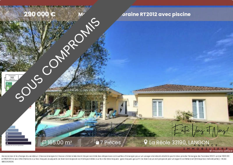 Maison contemporaine - 165 m² - 7 pièces