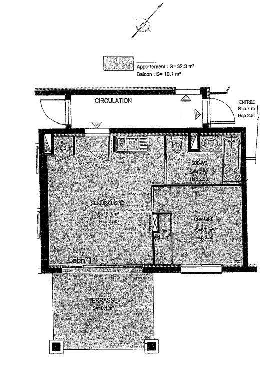 Appartement - 32 m² - 2 pièces