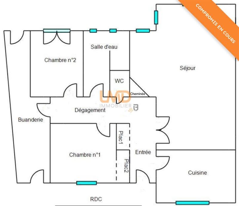 Demeure - 99 m² - 3 pièces