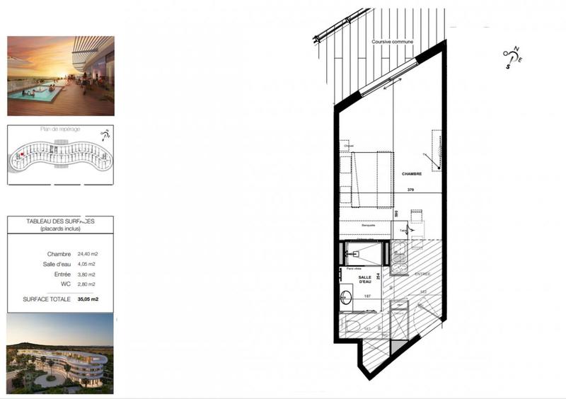 Appartement - 35 m² - 1 pièce