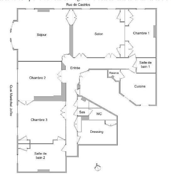 Appartement - 220 m² - 6 pièces