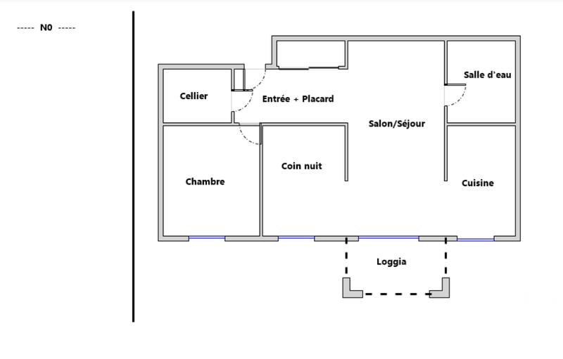 Appartement - 47 m² - 2 pièces