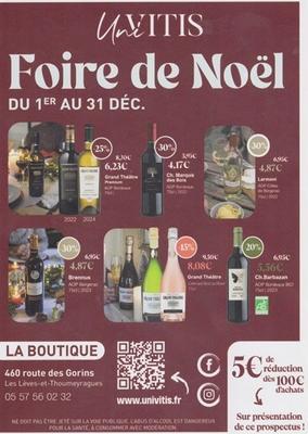 Marché de Noël à la boutique Terrois d'Univitis