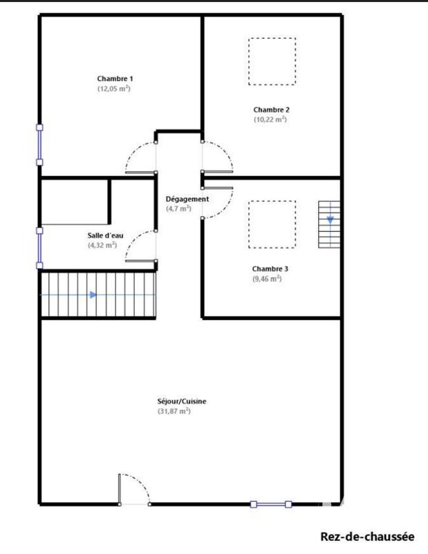 Appartement - 72 m² - 4 pièces