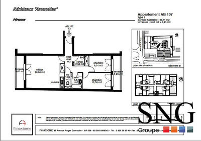 Appartement - 63 m² - 3 pièces