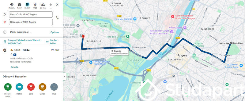 Chambre - 9 m² - 1 pièce