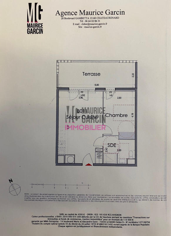 Appartement - 42 m² - 2 pièces