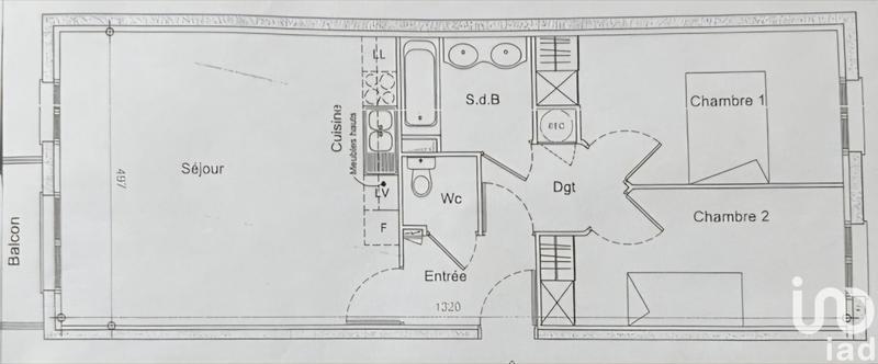 Appartement - 63 m² - 3 pièces