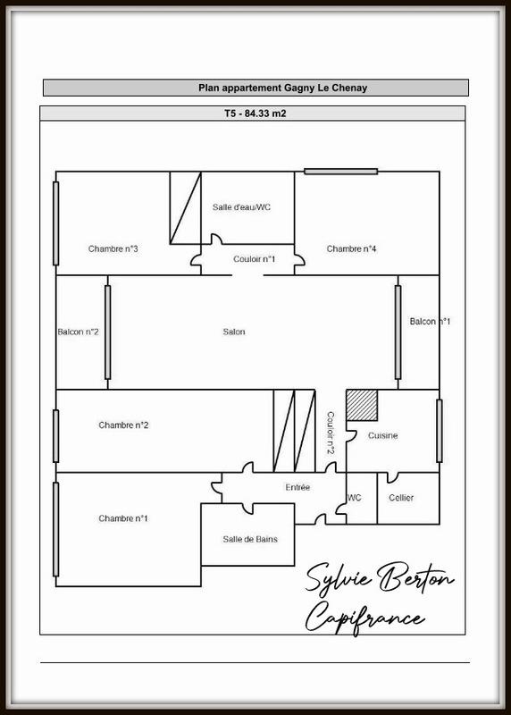 Appartement - 84 m² - 5 pièces