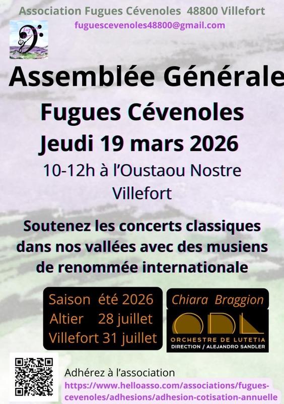 Assemblée Générale Fugues Cévenoles