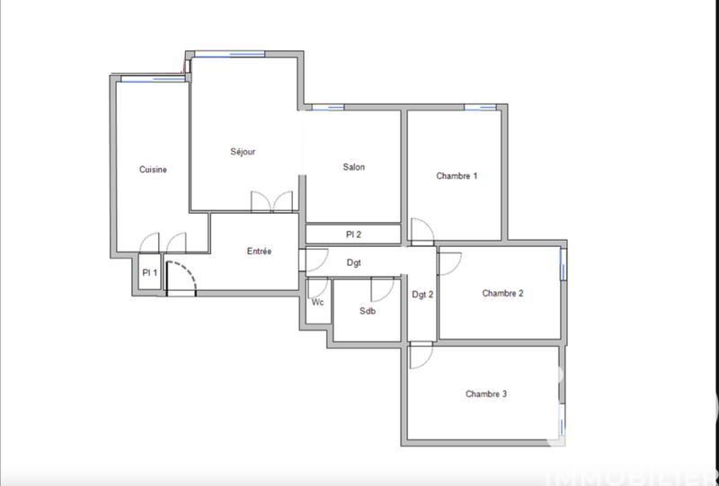 Appartement - 100 m² - 4 pièces