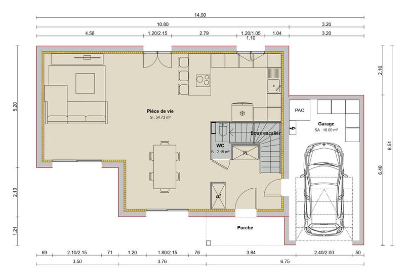 Maison - 94 m² - 4 pièces