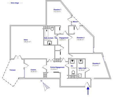 Appartement - 96 m² - 4 pièces